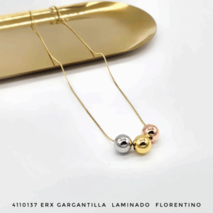 4110137 ERX Gargantilla Oro Laminado Florentino