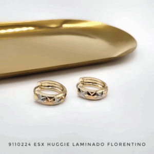 9110224 ESX Arete Huggie Oro Laminado Florentino