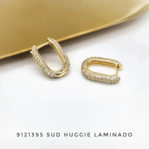 9121395 SUD Arete Huggie Oro Laminado