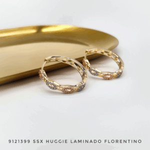 9121399 SSX Arete Huggie Oro Laminado Florentino