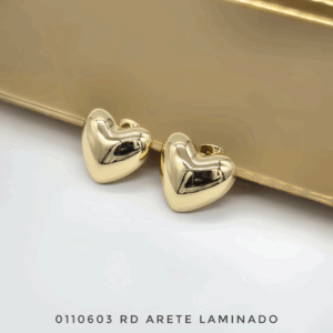 0110603 RD Arete Corazon Oro Laminado