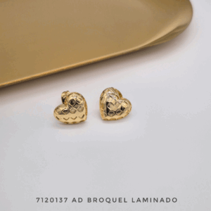 7120137 AD Broquel Corazon Liso Oro Laminado