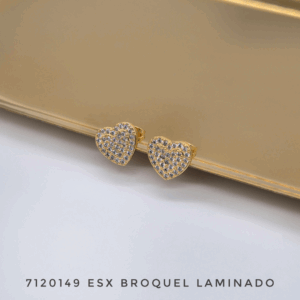 7120149 ESX Broquel Corazon Oro Laminado
