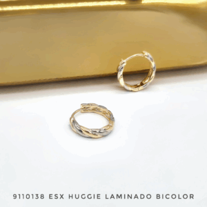 9110138 ESX Arete Huggie Oro Laminado