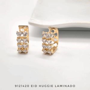 9121420 EID Arete Huggie Oro Laminado
